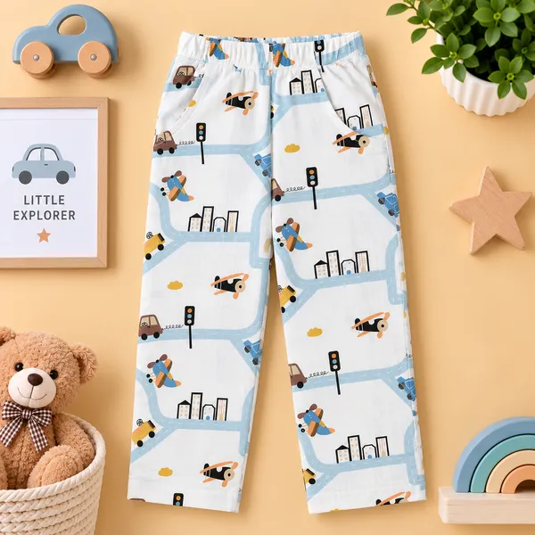 O&O_Clothes_Kids_Little_Explorer_Printed_Full_Sleeve_Shirt_&_Pajama_Set