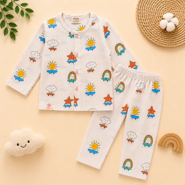 Ollypop_Unisex_Baby_Cotton_Full_Sleeve_Night_Suit_Set_|_Soft_Printed_Top_&_Elastic_Waist_Pajama_Co-Ord_Set_for_Boys_&_Girls