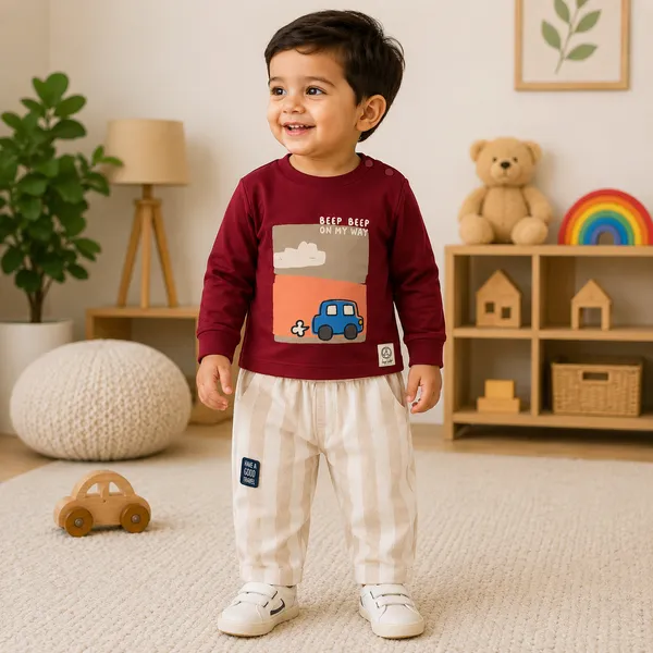 Ollypop_Unisex_Baby_Full_Sleeve_Cotton_T-Shirt_&_Striped_Pants_Co-Ord_Set_|_Soft_&_Comfortable_Outfit_for_Boys_&_Girls