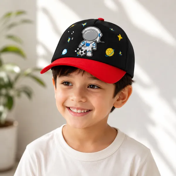 Kids_Space_Master_Astronaut_Baseball_Cap_for_Boys_&_Girls_|_Adjustable_Cotton_Summer_Sun_Cap_|_Red