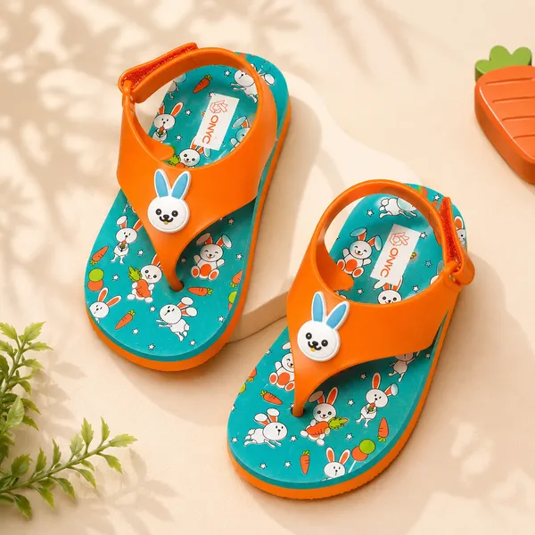 Premium_Bunny_Jellies_Flip-flops_for_Kids_-_Orange_(Unisex)