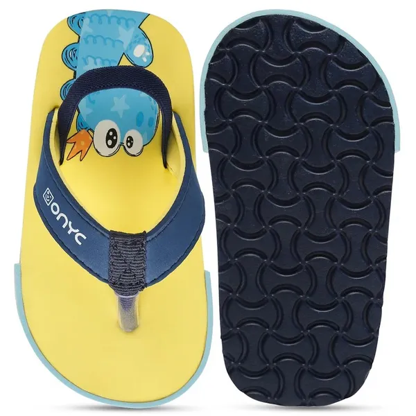 Premium_Dino_V-Shape_Flip-flops_With_Adjustable_BackSupport_-_Yellow_(Unisex)