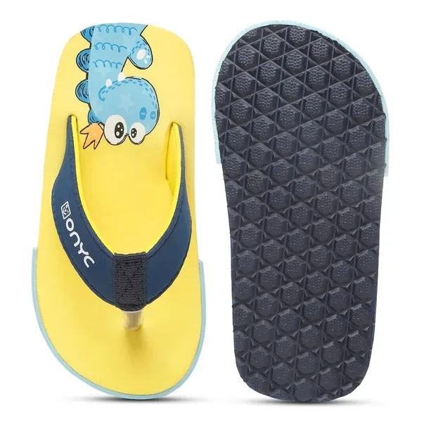Premium_Dino_V-Shape_Flip-flops_-_Yellow_(Unisex)