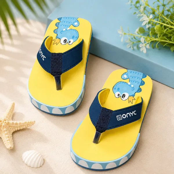 Premium_Dino_V-Shape_Flip-flops_-_Yellow_(Unisex)