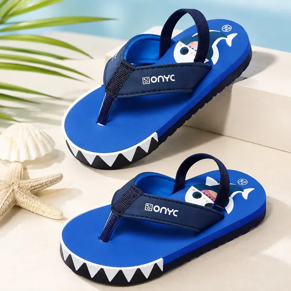 Premium_Shark_Flip-flops_With_Adjustable_BackSupport_-_Blue_(Unisex)