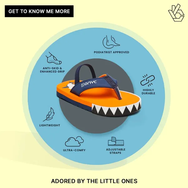 Premium_Shark_Flip-flops_With_Adjustable_BackSupport_-_Orange_(Unisex)