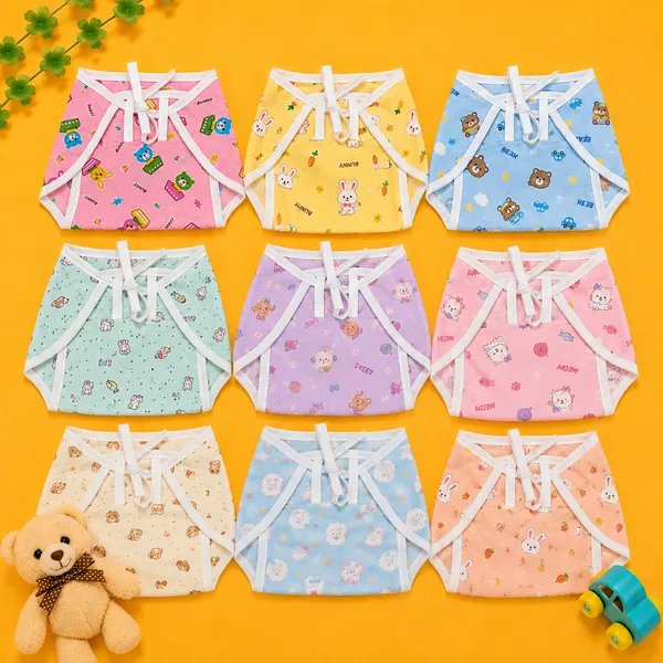 Printed_Baby_Cotton_Nappy/Langot_Set_–_Daily_Comfort_Combo_(9_Pcs_Pack)