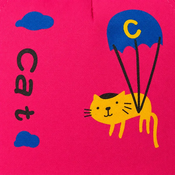 Kids_Yellow_Cat_Printed_Cotton_Baseball_Cap_for_Boys_&_Girls_|_Soft_Summer_Sun_Cap_|_Pink