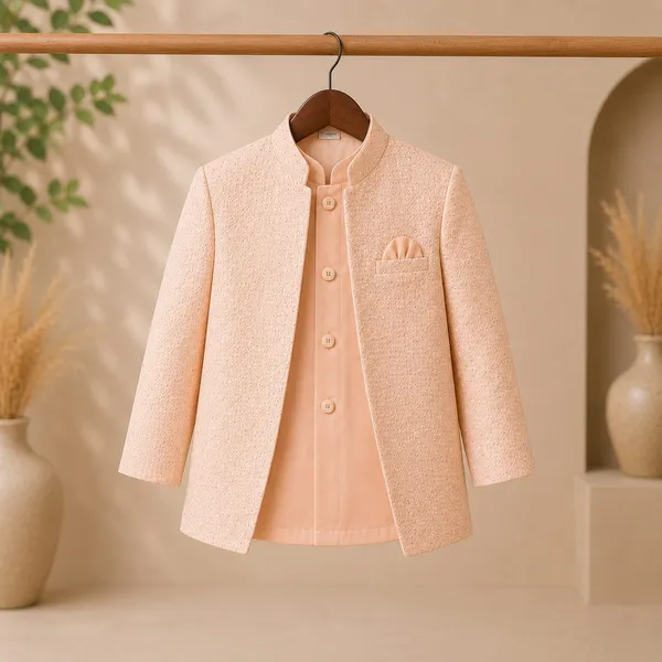 Neon_Boys_Peach_Embroidered_Indo-Western_Jacket_Set_with_Kurta_&_Pants