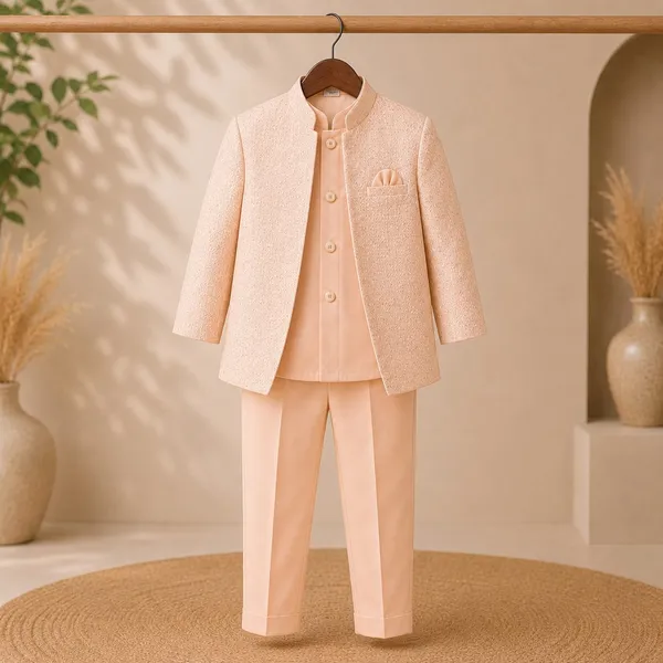 Neon_Boys_Peach_Embroidered_Indo-Western_Jacket_Set_with_Kurta_&_Pants