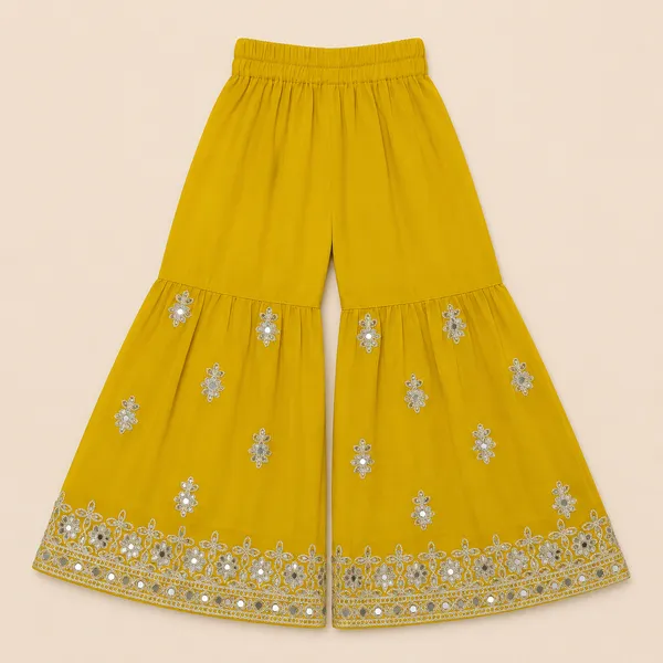 Girls_Yellow_Embroidered_Sharara_Suit_Set_with_Dupatta_|_Sleeveless_Kurti_&_Gharara_Set_|_Festive_Ethnic_Wear_for_Girls