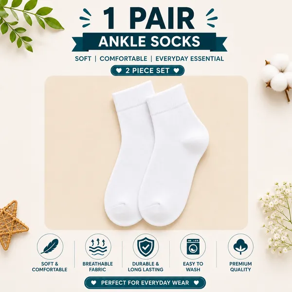 Kids_White_Cotton_Ankle_Length_Socks_|_Soft_&_Stretchable_Daily_Wear