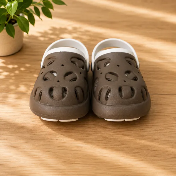 Kids_Lightweight_EVA_Garden_Clogs_|_Breathable_Anti-Slip_Slip-On_Sandals_with_Adjustable_Back_Strap_|_Soft_Cushioned_Casual_Clogs_for_Boys_&_Girls_|_Brown_&_White
