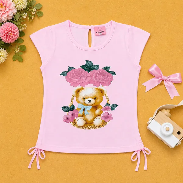 Kaajal_Baby_Girls_Cotton_Top_&_Shorts_Set_Teddy_Print_Summer_Outfit