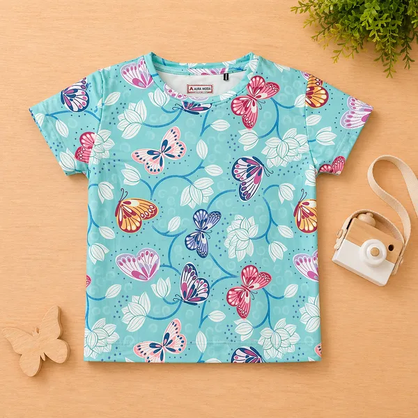 AURA_MODA_CUTE_PRINTED_GIRLS_T-SHIRT_&_SHORTS_SET_SUMMER_COMFORT_COLLECTION