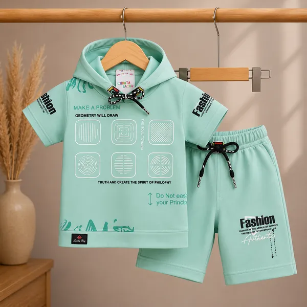 LUCKY_BOY_TRENDY_HOODED_PRINTED_KIDS_T-SHIRT_&_SHORTS_SET
