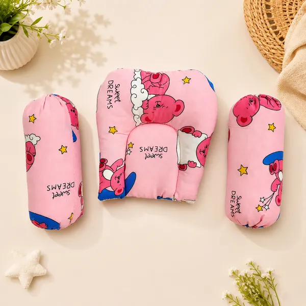 4-Piece_Newborn_Baby_Bedding_Set_|_Soft_Cotton_Baby_Mattress_with_Pillow_&_Bolsters
