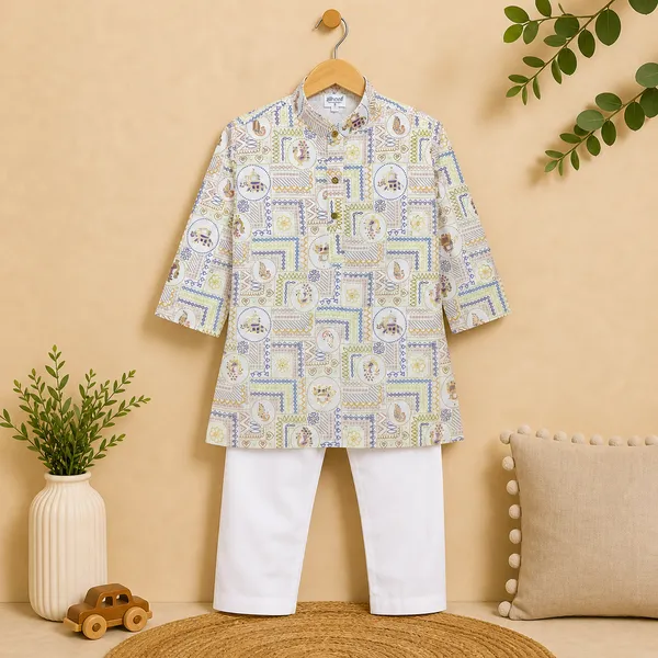 BINANI_KIDS_PREMIUM_PRINTED_ETHNIC_KURTA_PAJAMA_SET