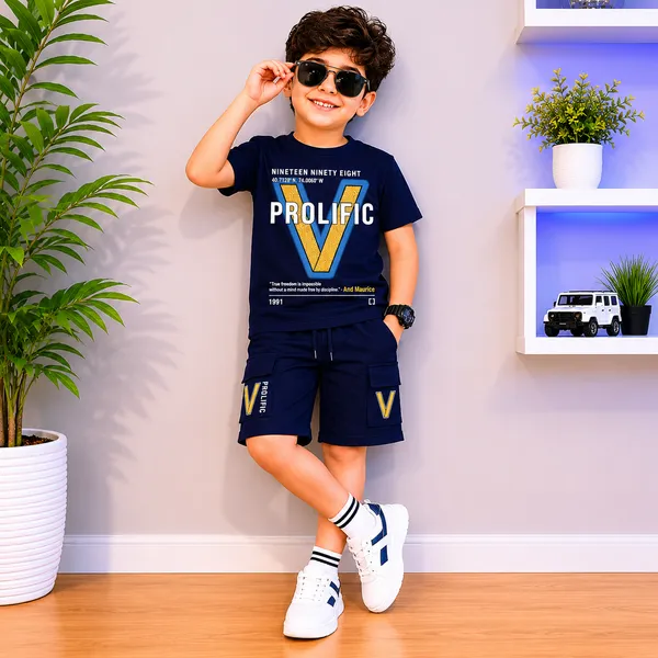 Dolphin_Boys_Printed_T-Shirt_&_Cargo_Shorts_Co-Ord_Set_|_Stylish_Casual_Wear_Outfit_Set