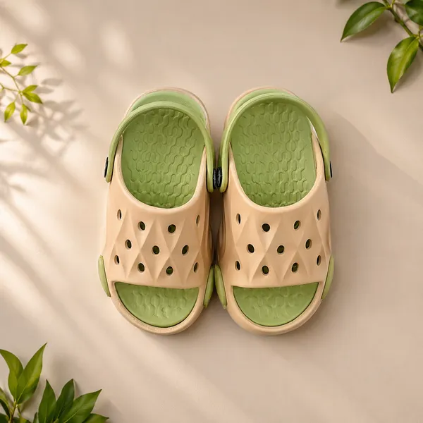 Kids_Open_Toe_Garden_Clogs_|_Lightweight_EVA_Clogs_with_Adjustable_Back_Strap_|_Soft_Cushioned_Anti-Slip_Summer_Sandals_for_Boys_&_Girls_|_Beige_&_Light_Green