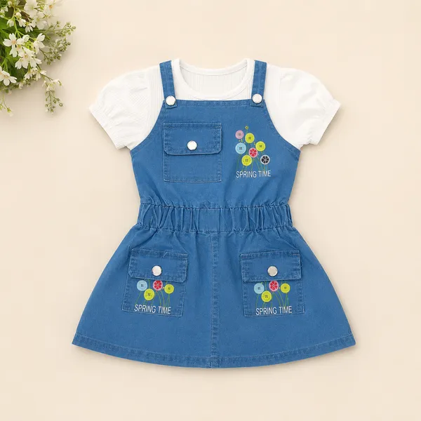 Girls_4-Piece_Denim_Dress_Set_|_Denim_Pinafore_Dress_with_T-Shirt,_Hairband_&_Matching_Bag_|_Stylish_Casual_Outfit_for_Girls
