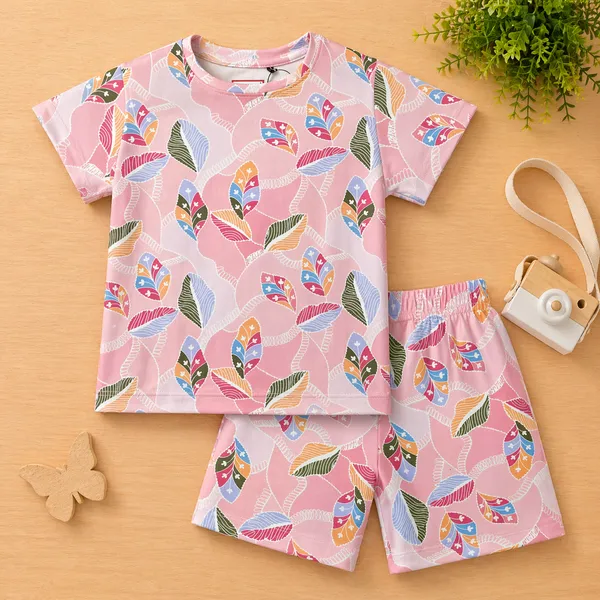 AURA_MODA_CUTE_PRINTED_GIRLS_T-SHIRT_&_SHORTS_SET_SUMMER_COMFORT_COLLECTION