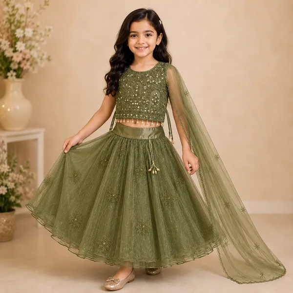 Girls_Embroidered_Mirror_Work_Lehenga_Choli_with_Net_Dupatta