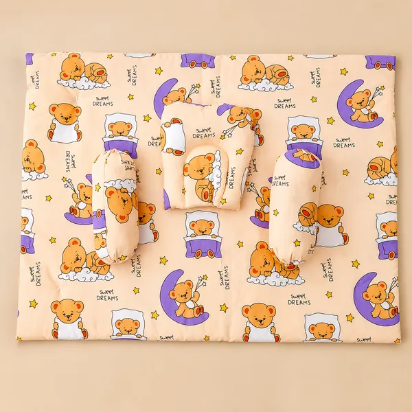4-Piece_Newborn_Baby_Bedding_Set_|_Soft_Cotton_Baby_Mattress_with_Pillow_&_Bolsters