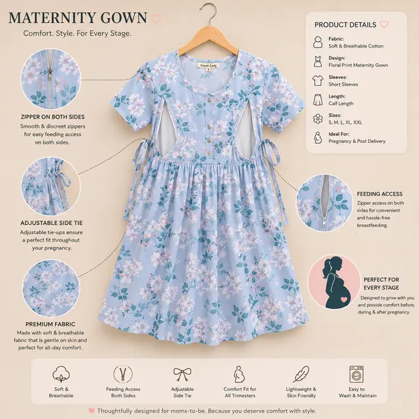 Women's_Maternity_Feeding_Night_Gown_|_Soft_&_Breathable_Cotton_Printed_Nursing_Dress_with_Hidden_Feeding_Zip_|_Half_Sleeve_Lounge_Wear_|_Sky_Blue