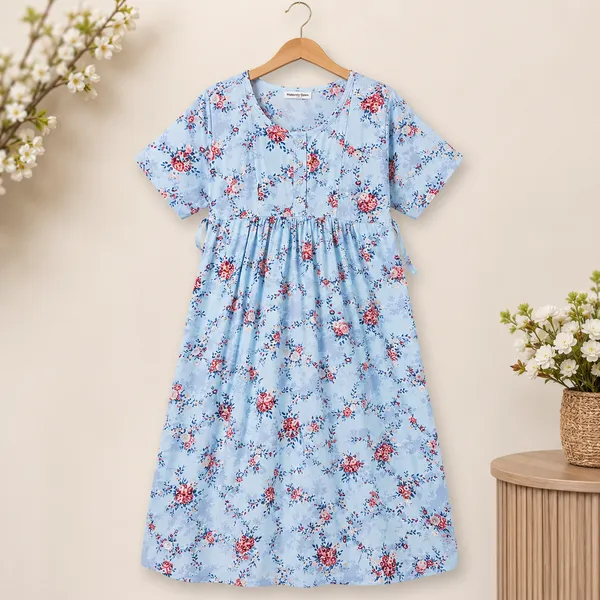Women's_Maternity_Feeding_Night_Gown_|_Soft_&_Breathable_Cotton_Printed_Nursing_Dress_with_Hidden_Feeding_Zip_|_Half_Sleeve_Lounge_Wear_|_Sky_Blue