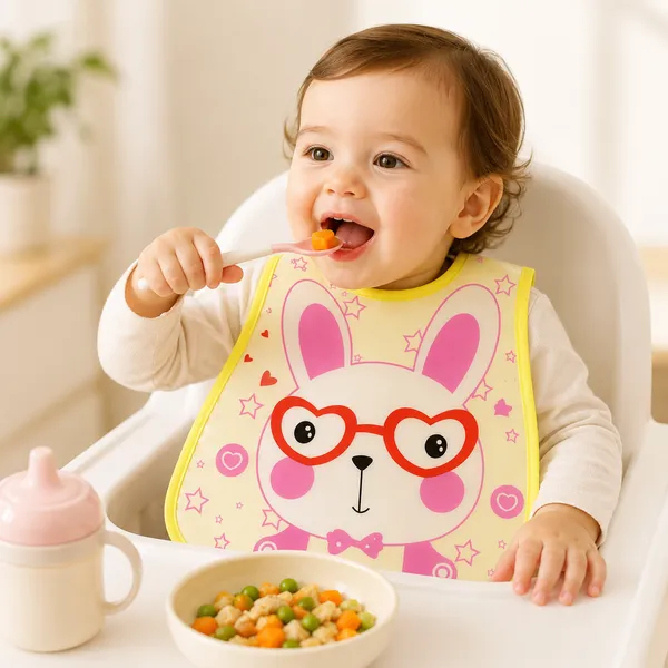 Waterproof_Baby_Feeding_Bib_with_Crumb_Catcher_Pocket_-_Cute_Bunny_Cartoon_Mealtime_Bib_for_Babies_&_Toddlers_(Yellow_Pink_Design