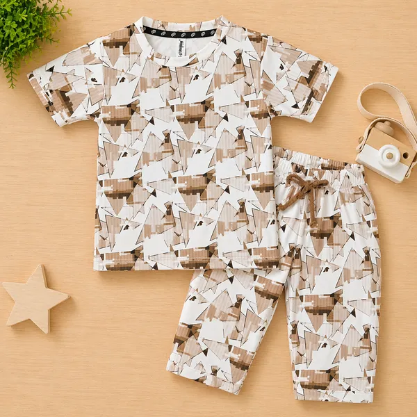 DOLPHIN_TRENDY_PRINTED_KIDS_T-SHIRT_&_CAPRI_(3/4TH)_SET_ABSTRACT_SUMMER_COLLECTION