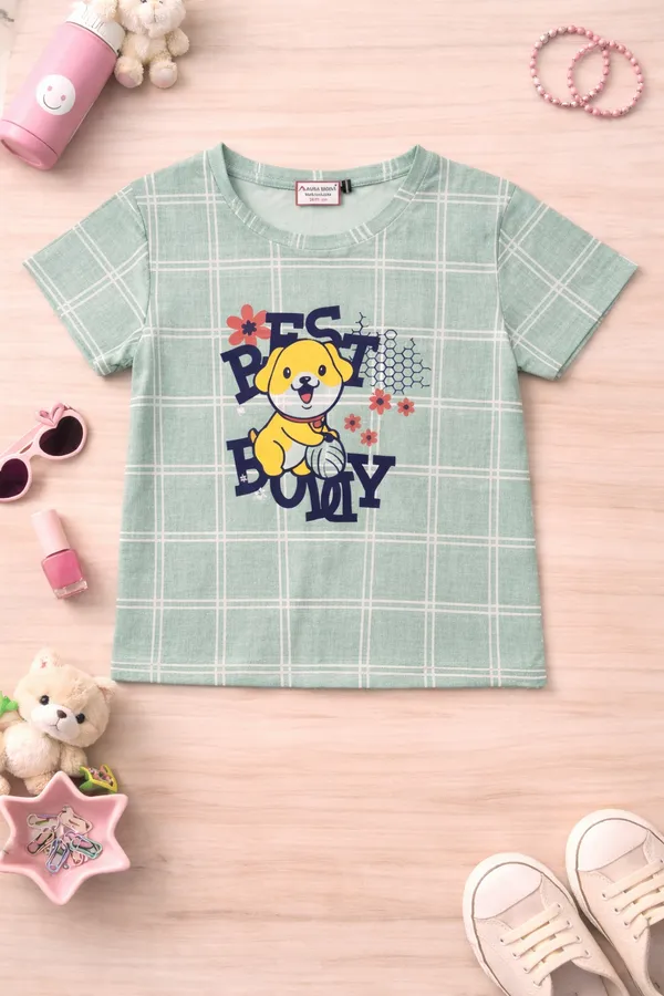 Aura_Moda_Kids_Premium_T-Shirt_&_Capri_Set_(3/4th)_Soft_&_Comfortable_Outfit