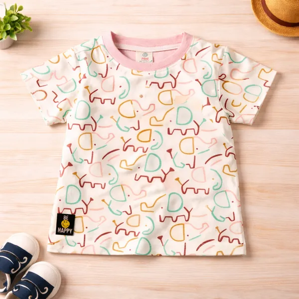 Mini_Donuts_Kids_Cotton_T-Shirt_&_Shorts_Set__Cute_Elephant_Printed_Co-ord_Outfit