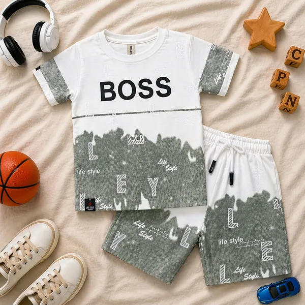 LIFE_STYLE_TRENDY__BOSS__PRINT_BOYS_T-SHIRT_&_SHORTS_SET___PREMIUM_STREET_STYLE_COLLECTION