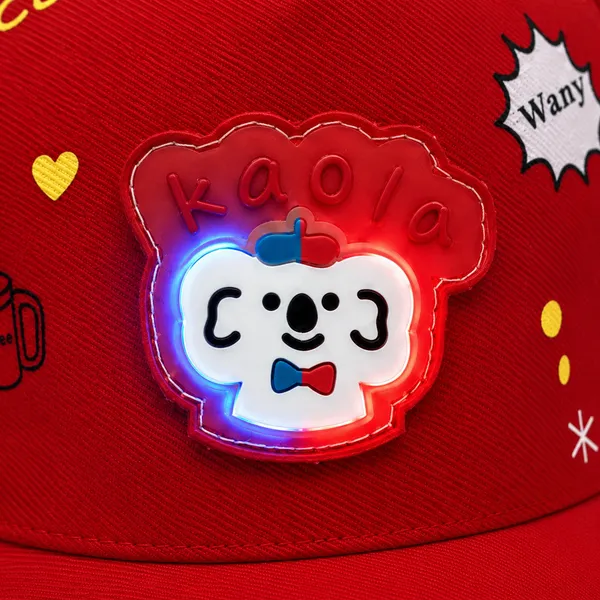 Kids_Koala_Cartoon_Printed_Cotton_Baseball_Cap_for_Boys_&_Girls_|_Soft_Summer_Sun_Cap_|_Red