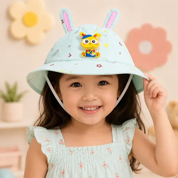 Kids_Rabbit_Ear_Cartoon_Bucket_Hat_for_Boys_&_Girls_|_Soft_Cotton_Sun_Hat_|_Pista