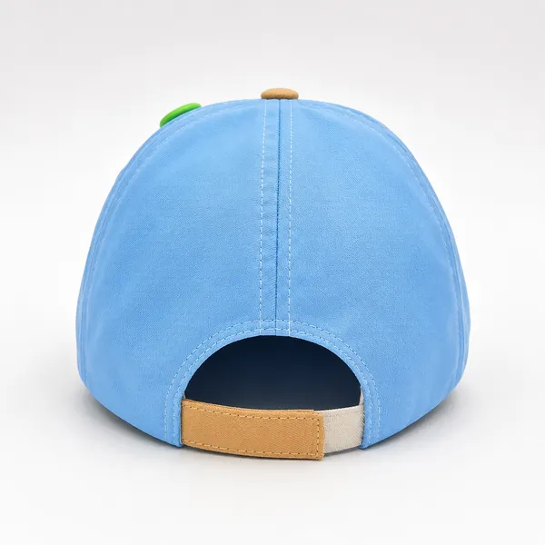 Kids_Frog_Cotton_Baseball_Cap_with_3D_Cartoon_Frog_Patch_|_Adjustable_Summer_Cap_|_Brown
