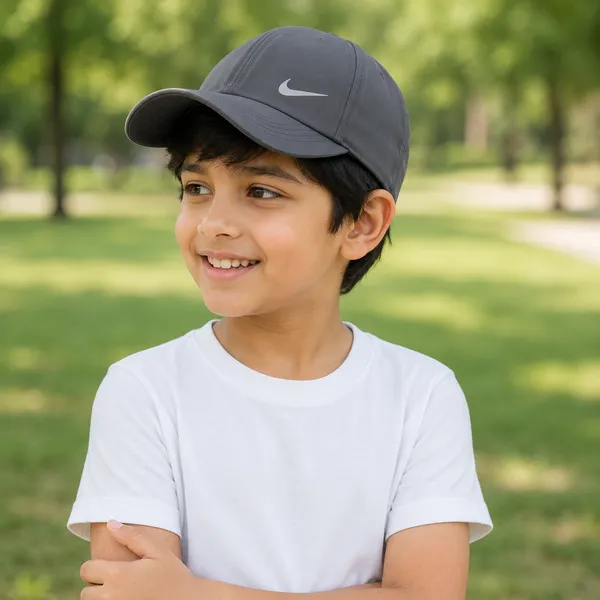 Kids_Nike_Style_Sports_Baseball_Cap_for_Boys_&_Girls_|_Adjustable_Cotton_Summer_Sun_Cap_|_Graphite