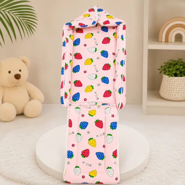 Premium_Baby_Sleeping_Bag_Cum_Carry_Nest_with_Hood_|_Soft_Cotton_Newborn_Wrapper_|_Dual_Zipper_Baby_Bedding_&_Portable_Carry_Bag_|_Free_Size_(Pink_Strawberry_Print)