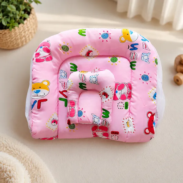 Foldable_Baby_Mosquito_Net_Bed_with_Soft_Mattress_&_Pillow_|_Portable_Newborn_Sleeping_Bed_|_Breathable_Travel_Baby_Bedding