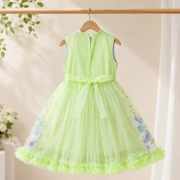 Girls_Lime_Green_Sequin_Party_Wear_Gown_|_Sleeveless_Net_Princess_Dress_with_3D_Floral_Appliqu�_|_Fancy_Birthday_&_Wedding_Dress_for_Girls