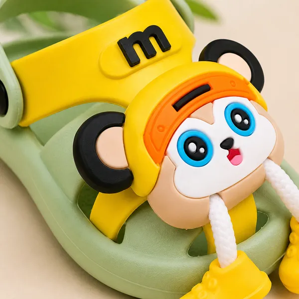Kids_Cartoon_Monkey_Charm_EVA_Clogs_|_Lightweight_Soft_Slip-On_Sandals_for_Boys_&_Girls