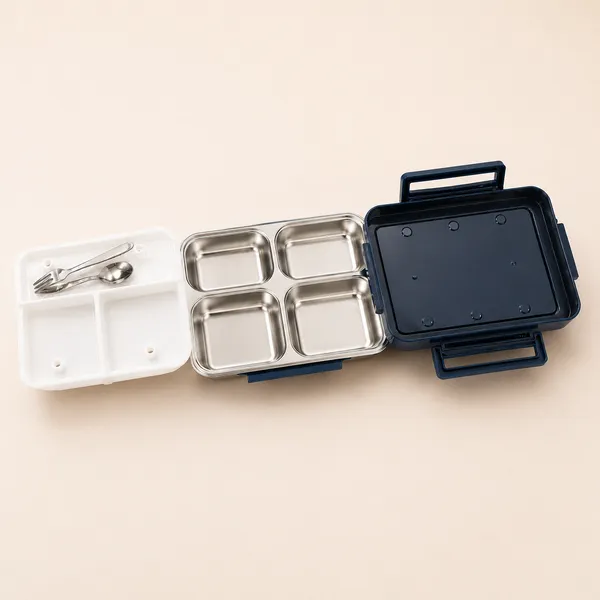 4_Compartment_Stainless_Steel_Kids_Lunch_Box_with_Spoon_&_Fork