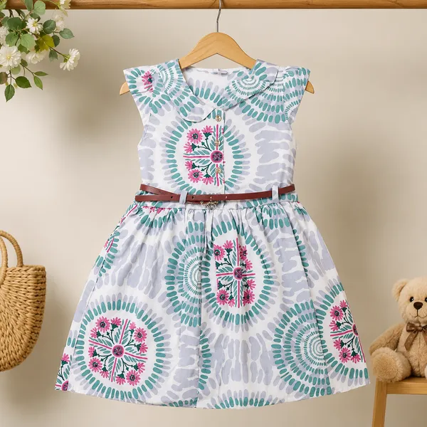 Girls_Printed_Cotton_Fit_&_Flare_Dress_|_Soft_&_Comfortable_Casual,_Party_&_Summer_Wear_Dress_for_Girls_|_Stylish_A-Line_Kids_Dress_with_Belt