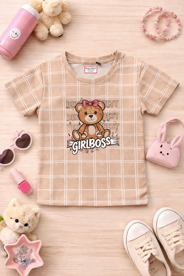 Aura_Moda_Kids_Premium_T-Shirt_&_Capri_Set_(3/4th)_Soft_&_Comfortable_Outfit