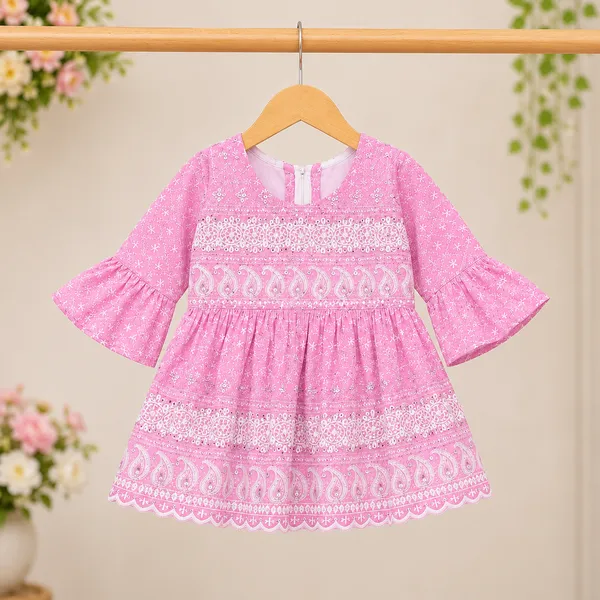 Girls_Embroidered_Ethnic_Frock_with_Dhoti_Pants_&_Dupatta_|_3_Piece_Traditional_Outfit_for_Kids