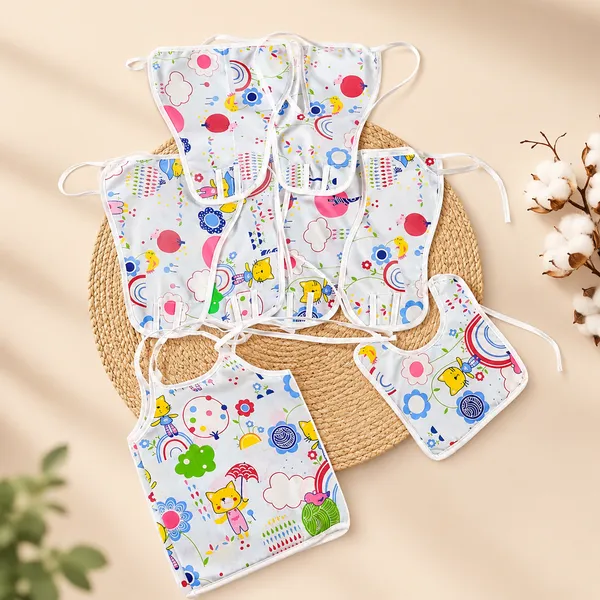 18_Piece_Newborn_Baby_Bedding_Set_with_Mosquito_Net,_Carry_Nest,_Mattress,_Pillow,_Bolsters,_Baby_Cap,_Bibs_&_Accessories_|_Soft_Cotton_Baby_Gift_Set_|_Sky_Blue_With_Printed_Yellow_Kity