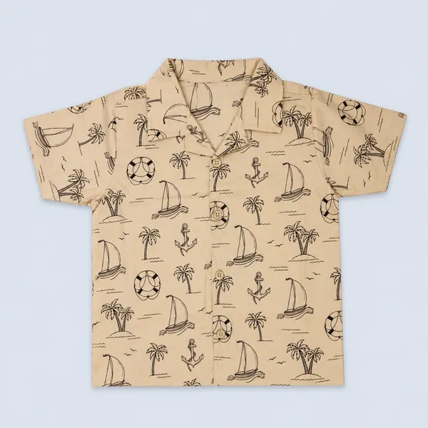 Natkhat_Baby_Boys_Pure_Cotton_Beach_Print_Shirt_&_Shorts_Co-Ord_Set_|_Summer_Casual_Wear_for_Toddlers