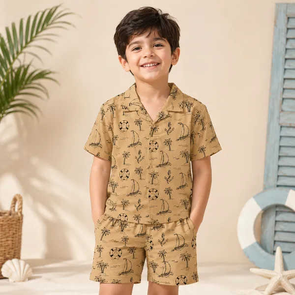 Natkhat_Baby_Boys_Pure_Cotton_Beach_Print_Shirt_&_Shorts_Co-Ord_Set_|_Summer_Casual_Wear_for_Toddlers